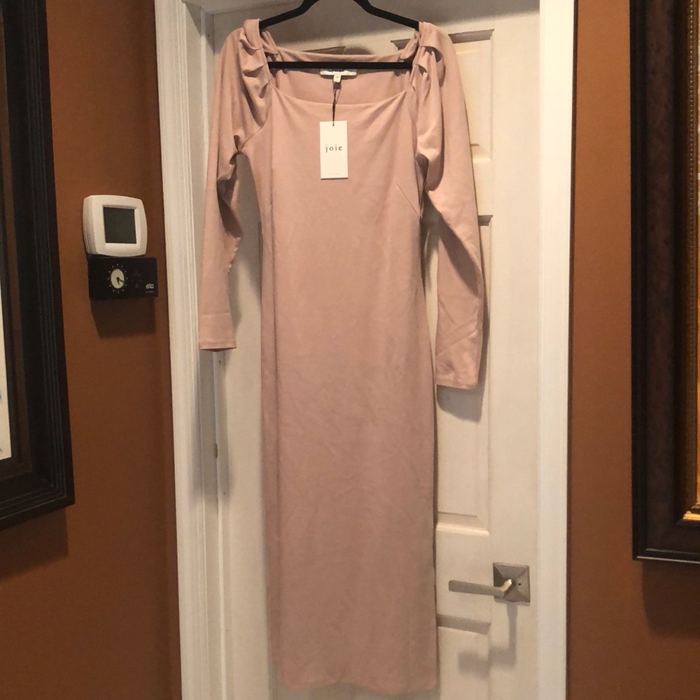 Joie Pima cotton MIDI dress beige Large SOFT SOFT SOFT